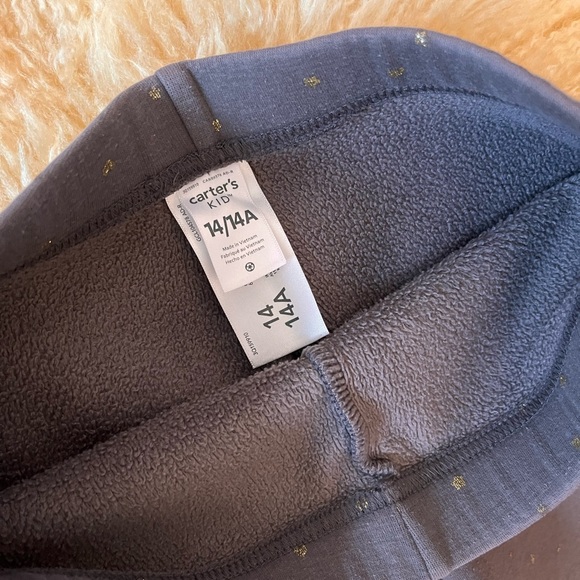 Set of 3! Carter’s cozy fleece leggings, black and icon print - Picture 5 of 8